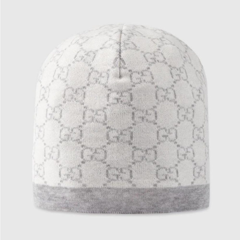 GUCCI BABY GG PATTERN WOOL HAT